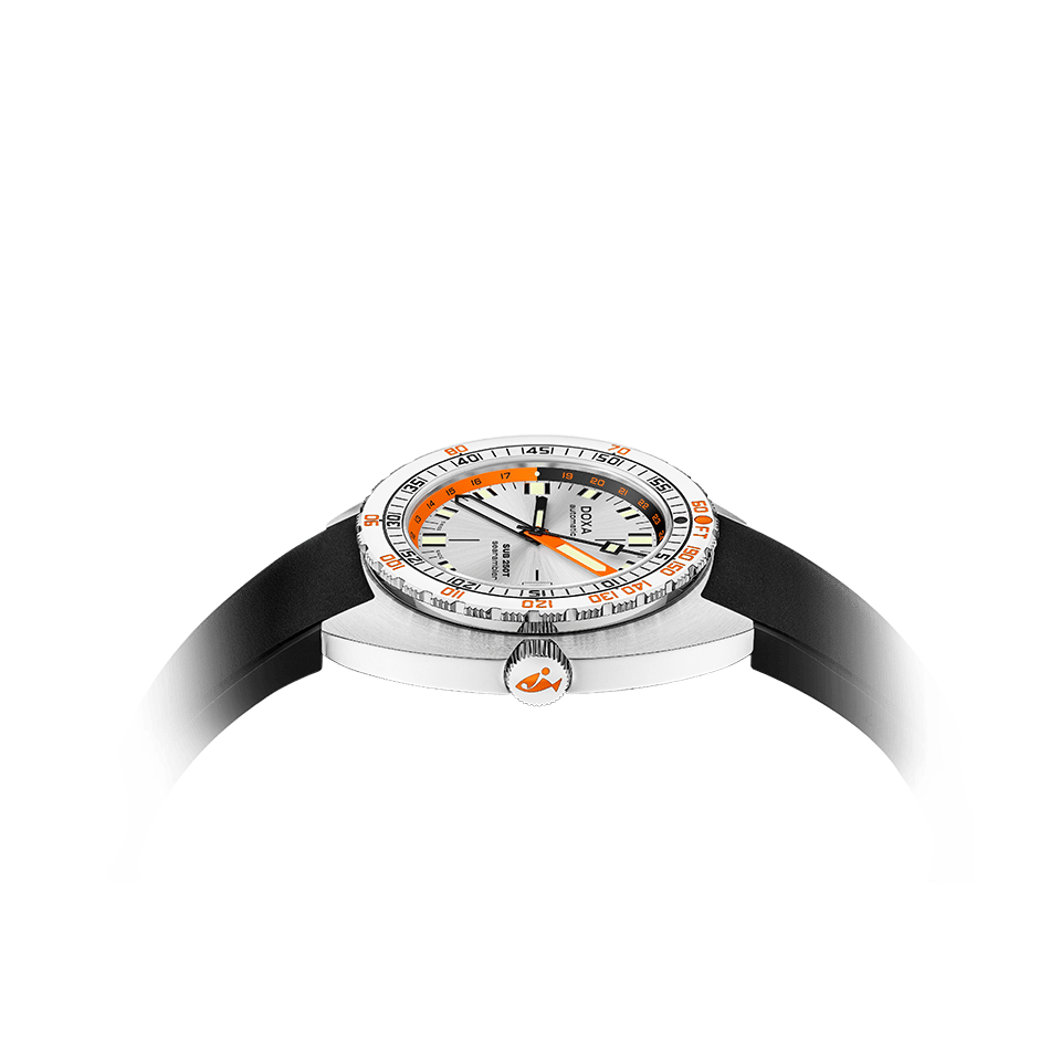 DOXA SUB 250T GMT STAINLESS STEEL RUBBER STRAP 855.10.021.20