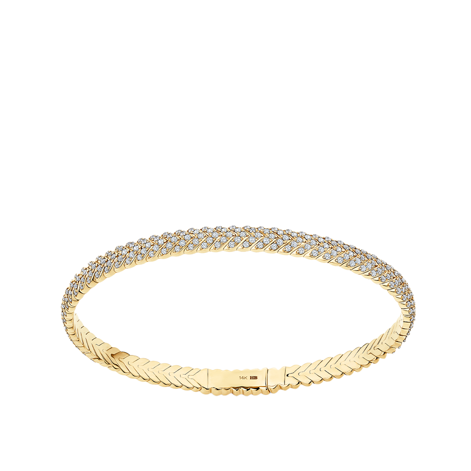 2.00 Carat Diamond Vera Flex Bangle in 14ct Yellow Gold