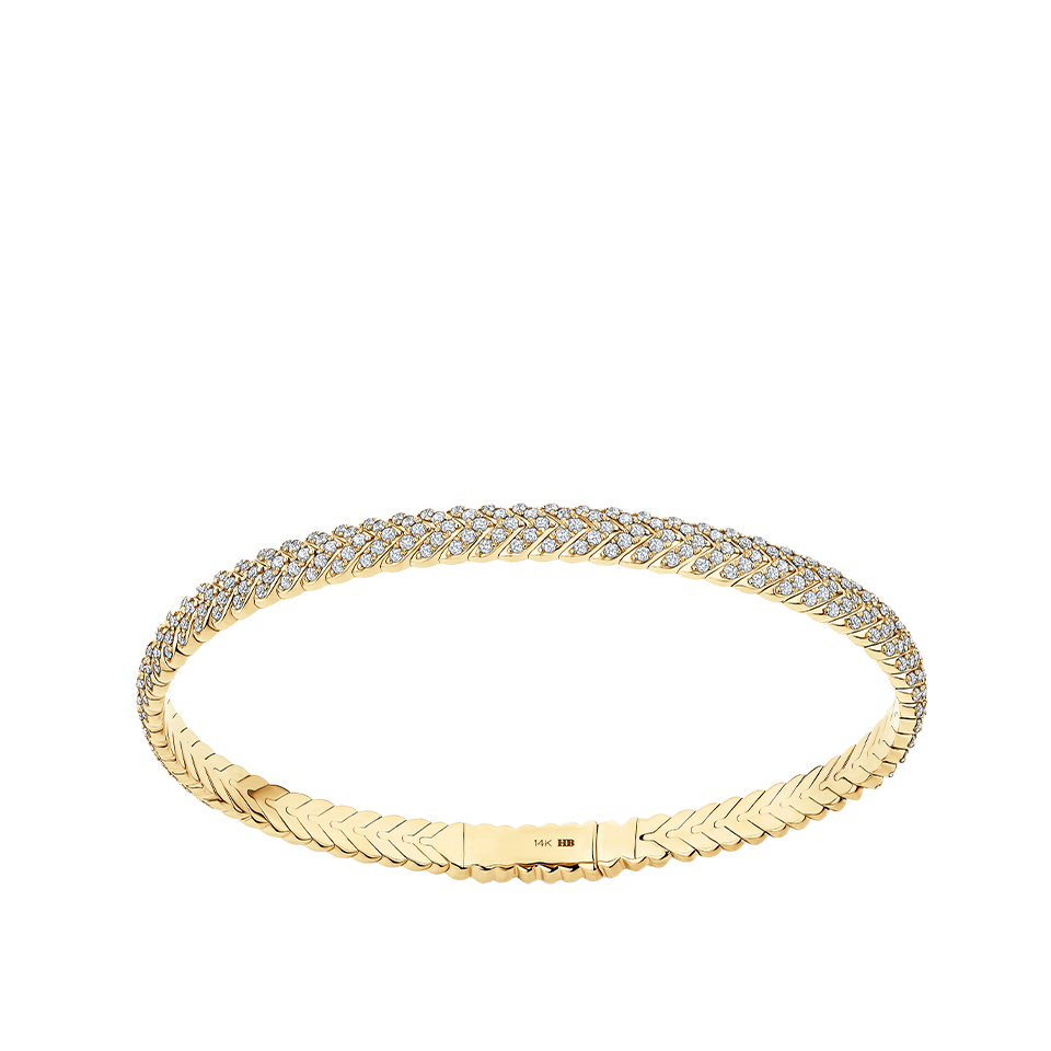 2.00 Carat Diamond Vera Flex Bangle in 14ct Yellow Gold