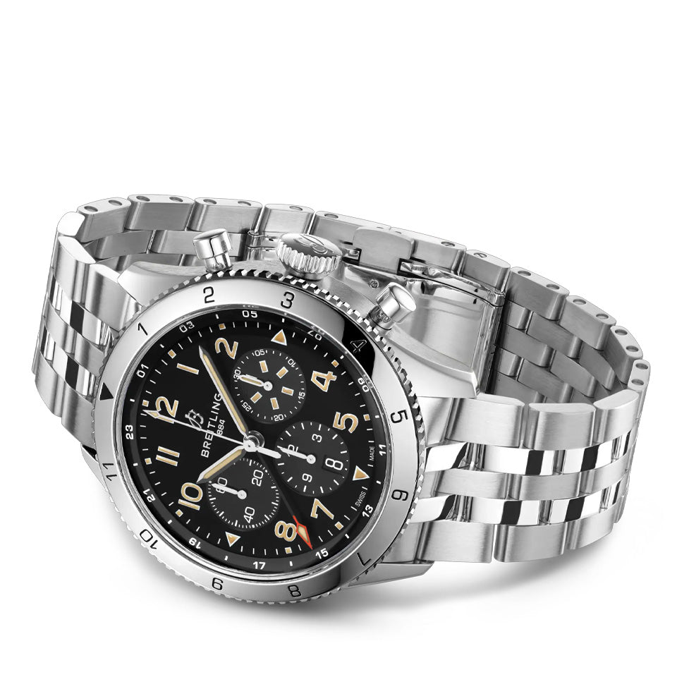 Breitling Super AVI Automatic Chronograph 46mm Watch AB04453A1B1A1