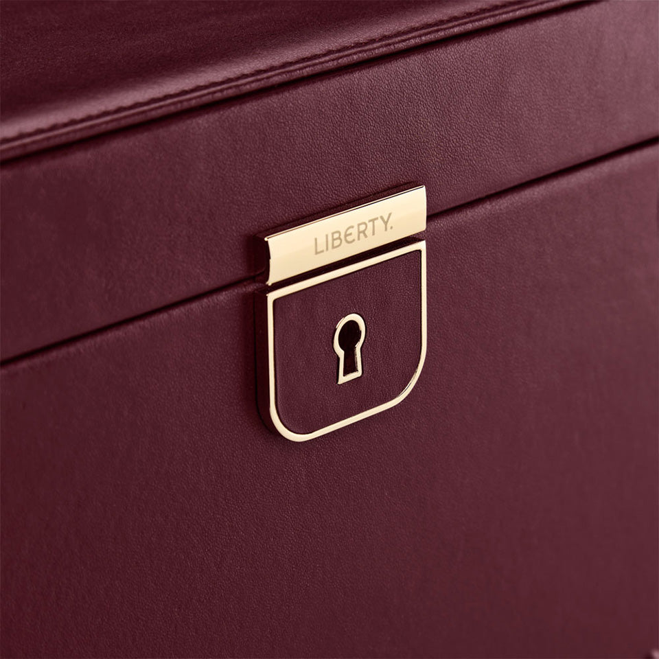 WOLF X LIBERTY Ianthe Large Jewellery Box Burgundy