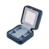 WOLF X LIBERTY All Over Ianthe Small Travel Jewellery Zip Case Navy