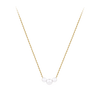 Akoya Pearl Diamond Cut Graduated Necklace in 14ct Yellow Gold