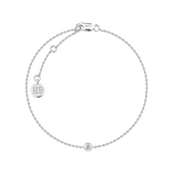 Diamond Solitaire Bezel Set Bracelet in Platinum