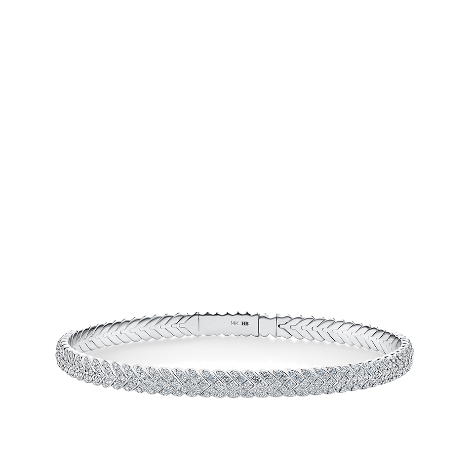 2.00 Carat Diamond Vera Flex Bangle in 14ct White Gold