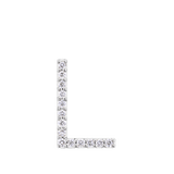 Initial Diamond Pendant in 18ct White Gold