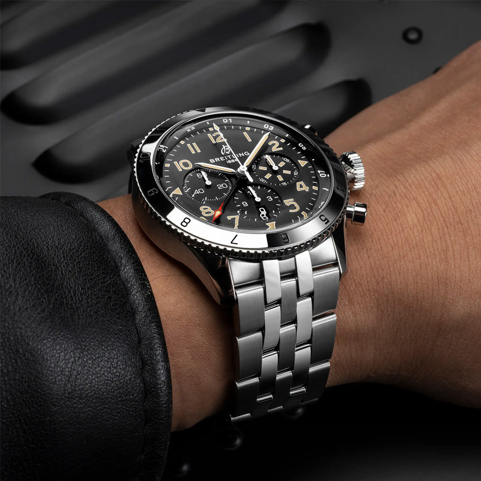 Breitling Super AVI Automatic Chronograph 46mm Watch AB04453A1B1A1