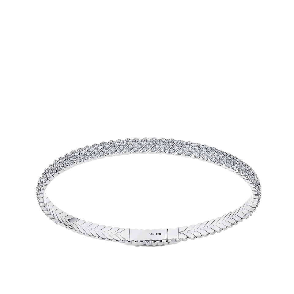 2.00 Carat Diamond Vera Flex Bangle in 14ct White Gold