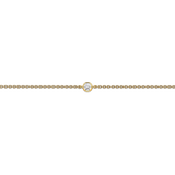 Diamond Solitaire Bezel Set Bracelet in 18ct Yellow Gold