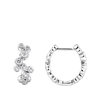 0.62 Carat Diamond Scattered Bezel Set Huggie Earrings in Platinum