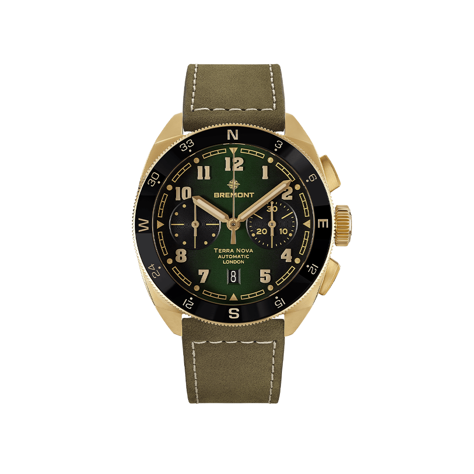 Bremont Terra Nova Automatic Chronograph Bronze 42.50mm Watch TN42-CHR-BZ-GN-L-S