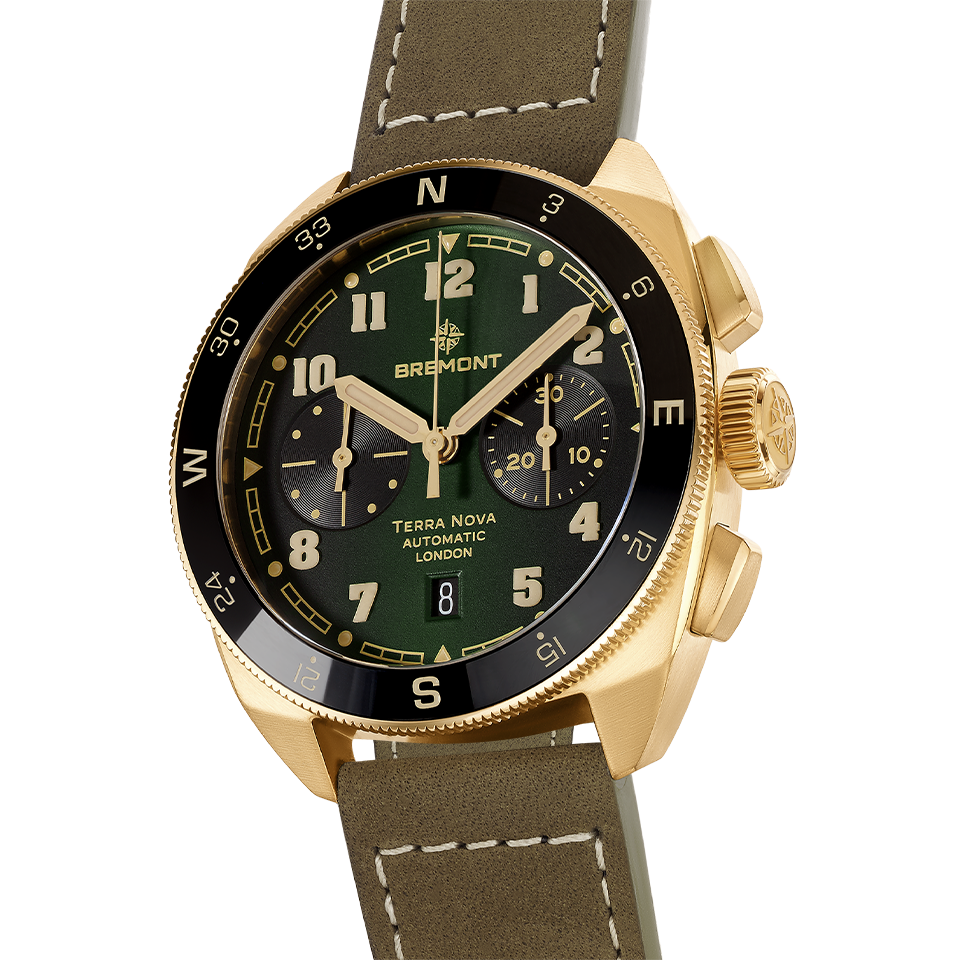Bremont Terra Nova Automatic Chronograph Bronze Cupro-Aluminium 42.50mm Watch TN42-CHR-BZ-GN-L-S