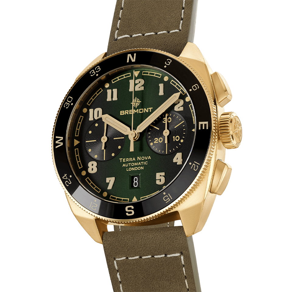 Bremont Terra Nova Automatic Chronograph Bronze 42.50mm Watch TN42-CHR-BZ-GN-L-S