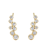 0.48 Carat Diamond Scattered Bezel Set Earrings in 18ct Yellow Gold
