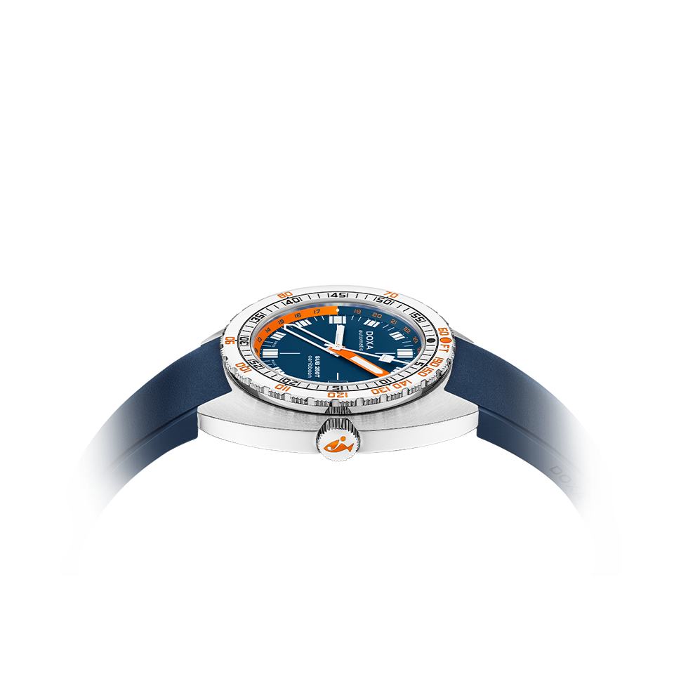 DOXA SUB 250T GMT STAINLESS STEEL RUBBER STRAP 855.10.201.32