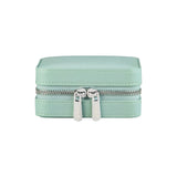 WOLF X LIBERTY Julia Interior Print Small Travel Jewellery Zip Case Sage Green