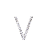 Initial Diamond Pendant in 18ct White Gold