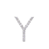 Initial Diamond Pendant in 18ct White Gold