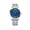 Baume & Mercier Classima Automatic 40mm Watch MOA10880 - featuring a blue dial, silver hands and day date a 3 O'Clock