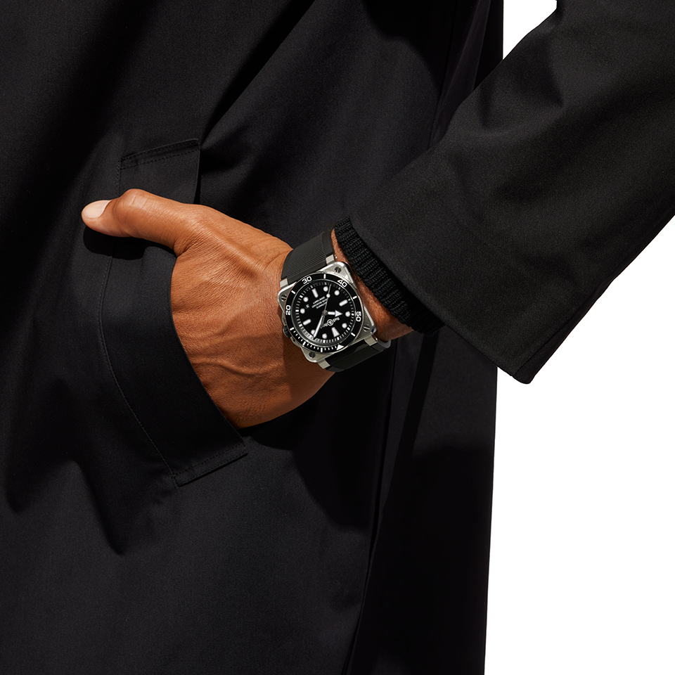 Bell & Ross BR-03 Automatic 42mm Watch BR03A-D-BL-ST/SRB