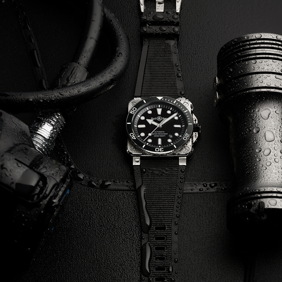 Bell & Ross BR-03 Automatic 42mm Watch BR03A-D-BL-ST/SRB