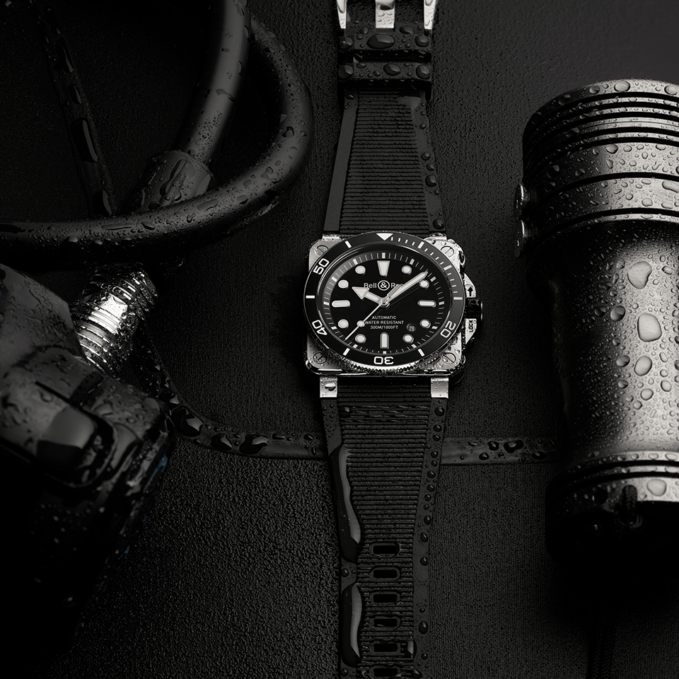 Bell & Ross BR-03 Automatic 42mm Watch BR03A-D-BL-ST/SRB
