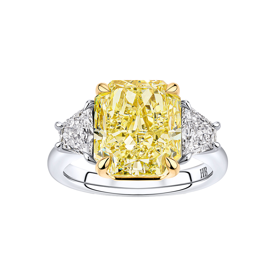 VAULT 7.44ct Yellow Diamond and 1.04ct Diamond Ring in 18ct Yellow and White Gold