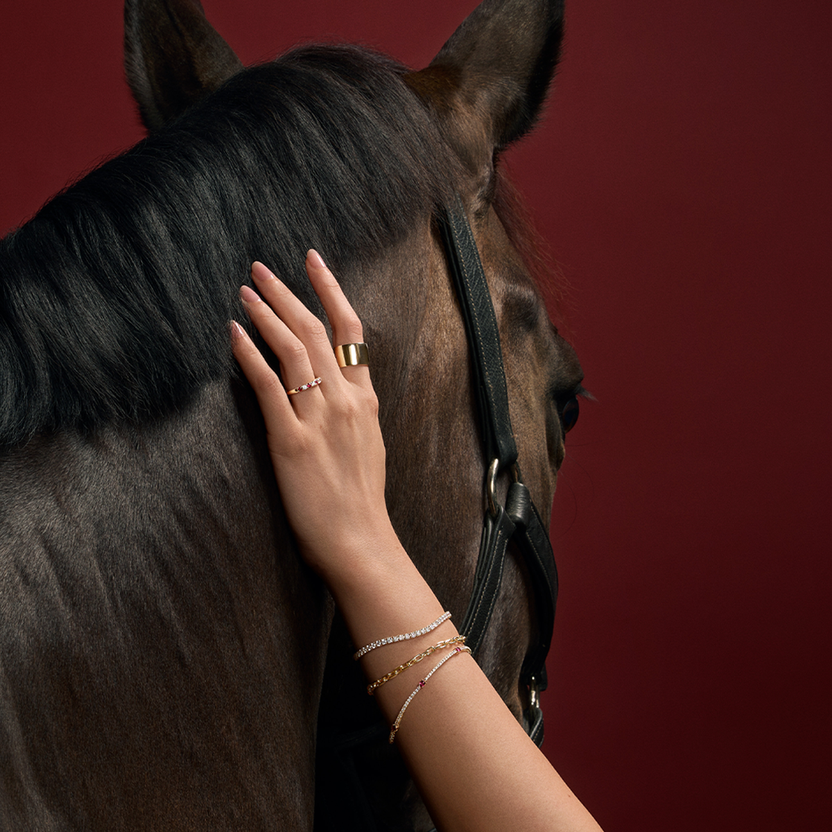 Diamond and Ruby Ring in 18ct Yellow Gold