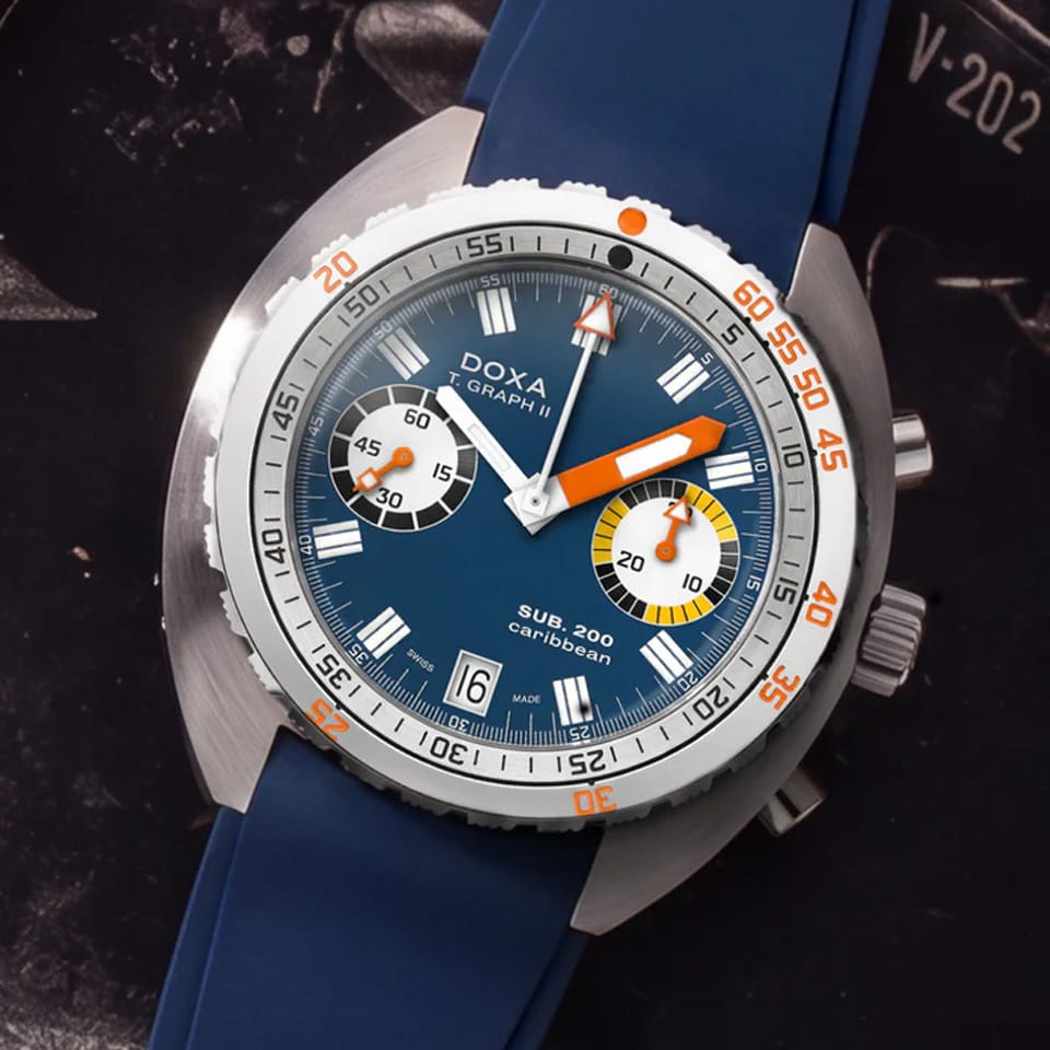DOXA SUB 200 T-GRAPH II Automatic Chronograph 42mm Watch 806.10.201.32