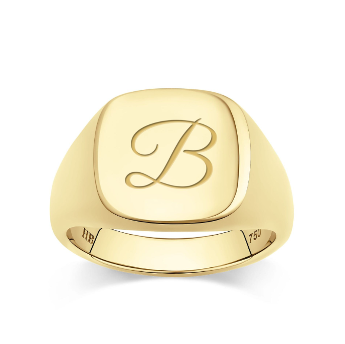 Square Signet Ring in 18ct Yellow Gold