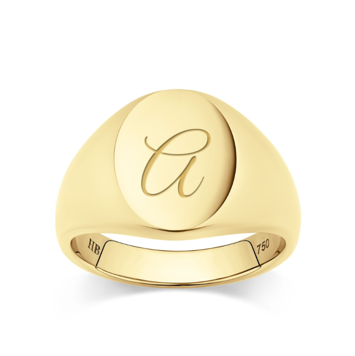 Oval Signet Ring in 18ct Yellow Gold