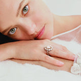 VAULT® 6.65 Carat White Diamond and 0.30 Carat Pink Diamond Ring in 18ct White and Rose Gold