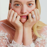 VAULT® 6.65 Carat White Diamond and 0.30 Carat Pink Diamond Ring in 18ct White and Rose Gold
