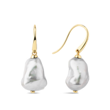 South Sea Keshi Pearl Drop Earrings in 18ct Yellow Gold Hardy Brothers Jewellers