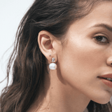 Hardy Brothers Jewellers | Australian South Sea Pearl and Aquamarine Drop Earrings in 18ct Yellow Gold