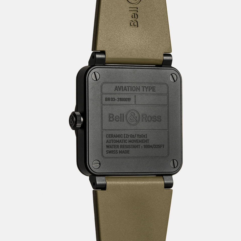 Bell & Ross BR-03 Automatic 41mm Watch BR03A-MIL-CE/SRB