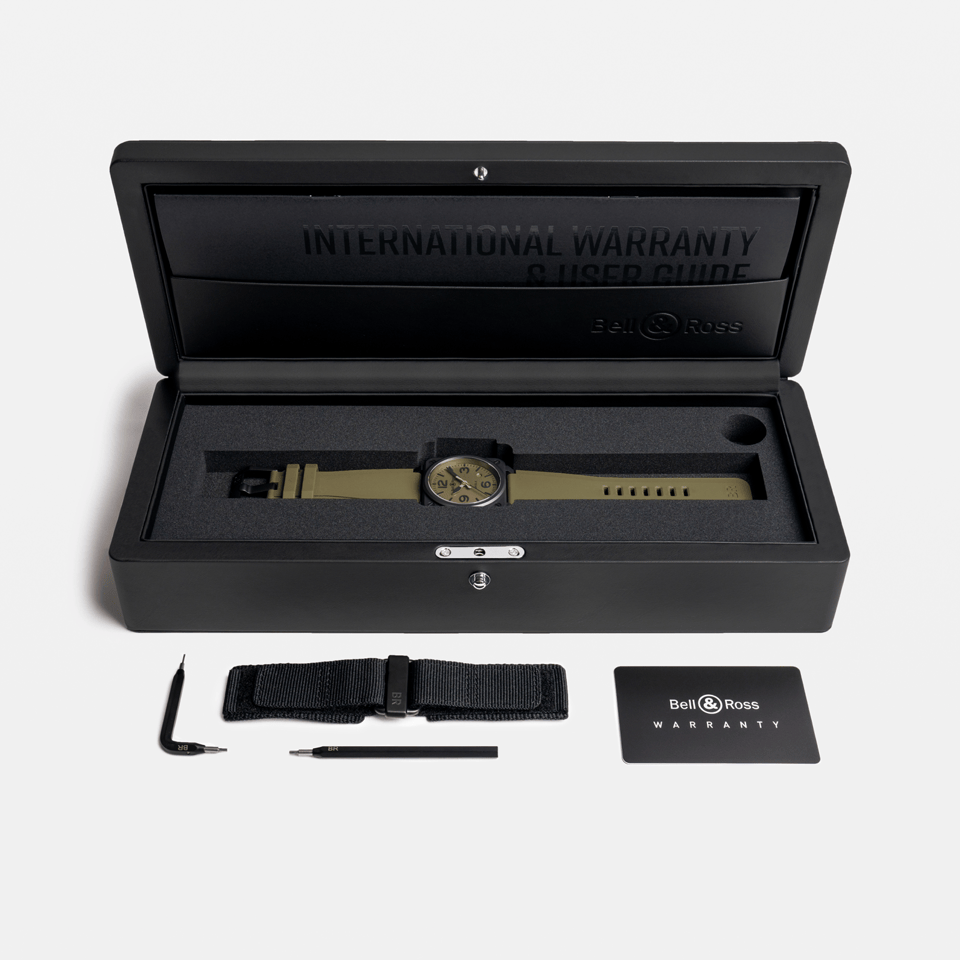 Bell & Ross BR-03 Automatic 41mm Watch BR03A-MIL-CE/SRB