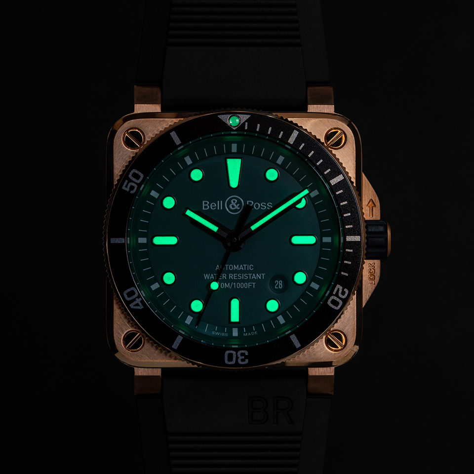 Bell & Ross BR-03 Automatic 42mm Watch BR0392-D-LT-BR/SRB