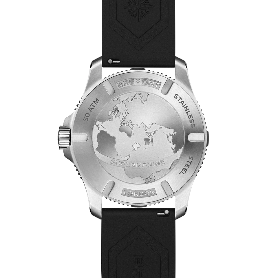 Bremont Supermarine Automatic Divers 43mm Watch SM43-DT-SS-BK-R-S