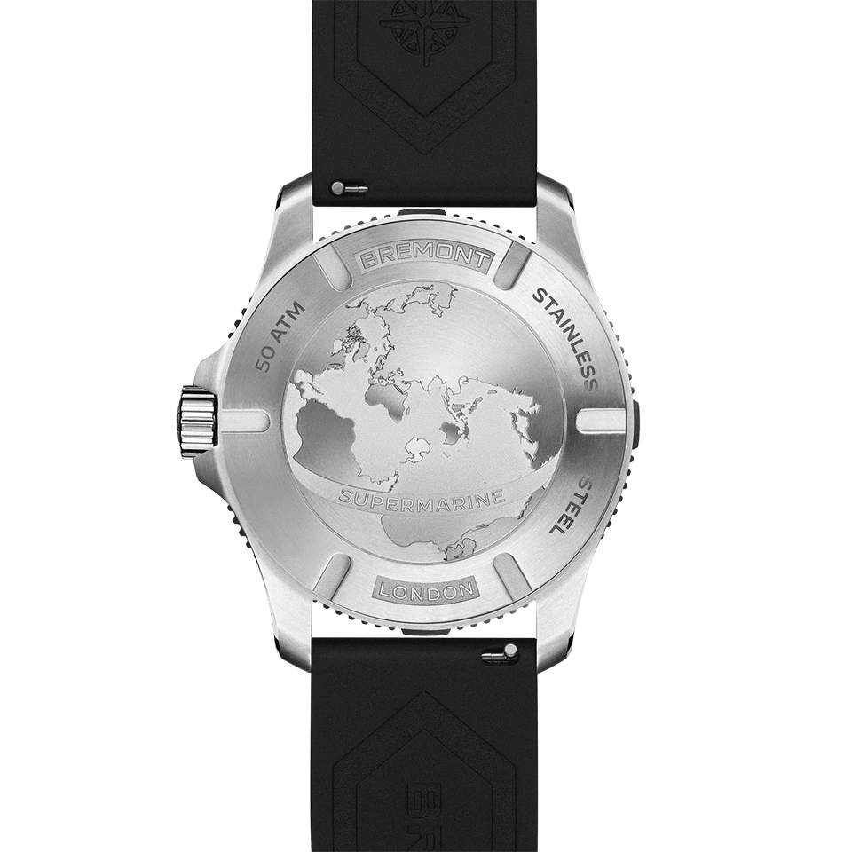 Bremont Supermarine Automatic Divers 43mm Watch SM43-DT-SS-BK-R-S
