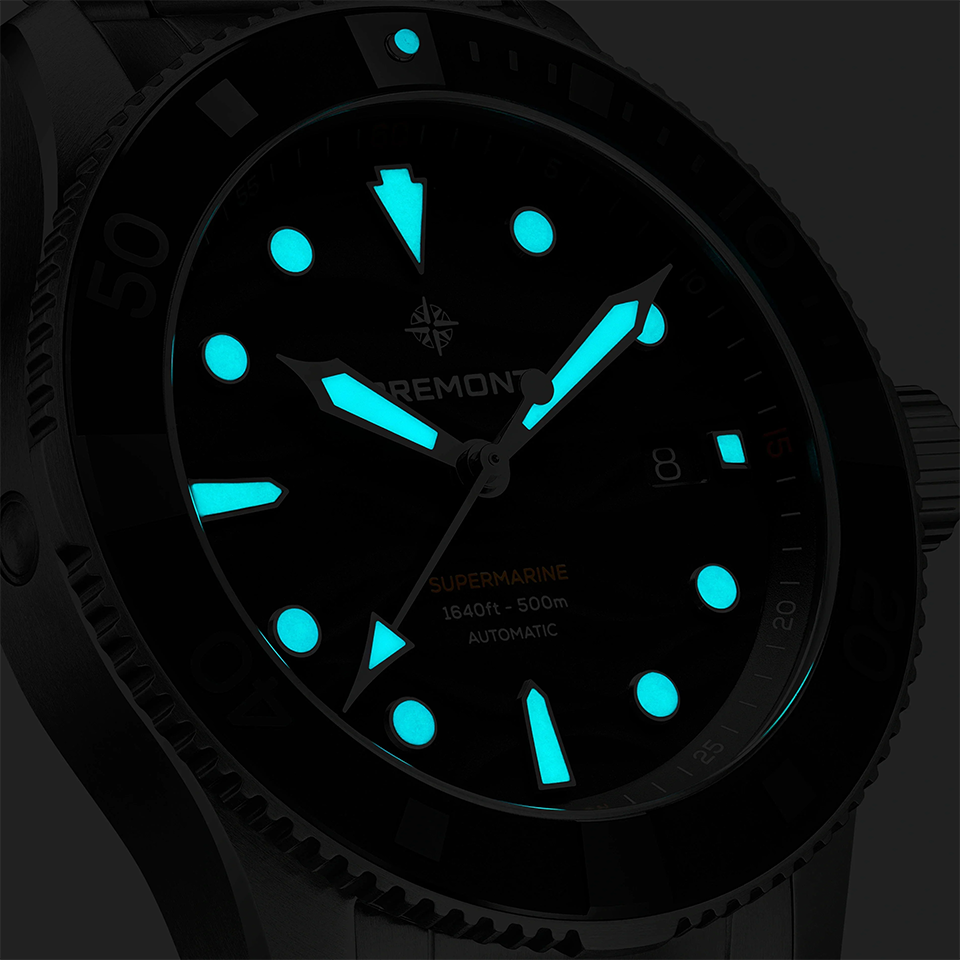 Bremont Supermarine Automatic Divers 43mm Watch SM43-DT-SS-BK-B