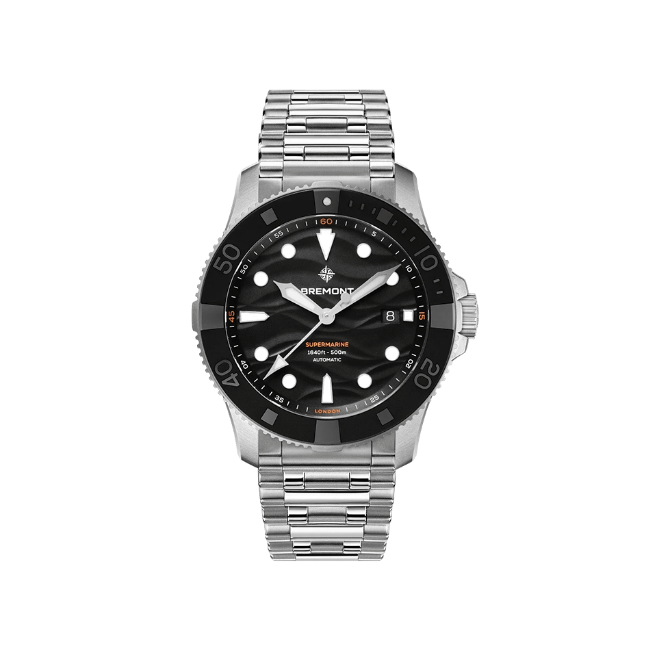 Bremont Supermarine Automatic Divers 43mm Watch SM43-DT-SS-BK-B