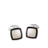 Sterling Silver Cufflinks with Black Enamel Border