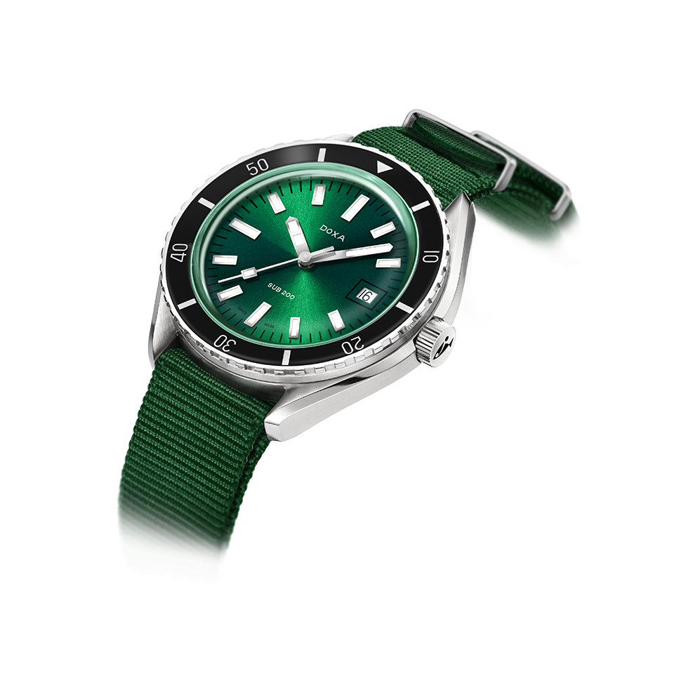 DOXA SUB 200 Sea Emerald Stainless Steel NATO Strap 799.10.131.26-N