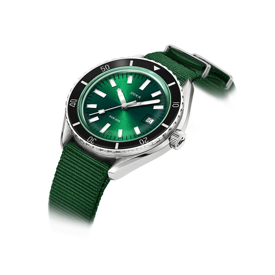 DOXA SUB 200 Sea Emerald Stainless Steel NATO Strap 799.10.131.26-N