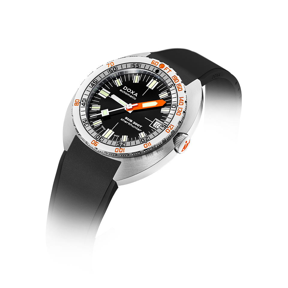 DOXA SUB 200T Sharkhunter Stainless Steel Rubber Strap 804.10.101.20