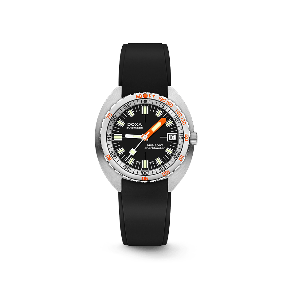 DOXA SUB 200T Sharkhunter Stainless Steel Rubber Strap 804.10.101.20