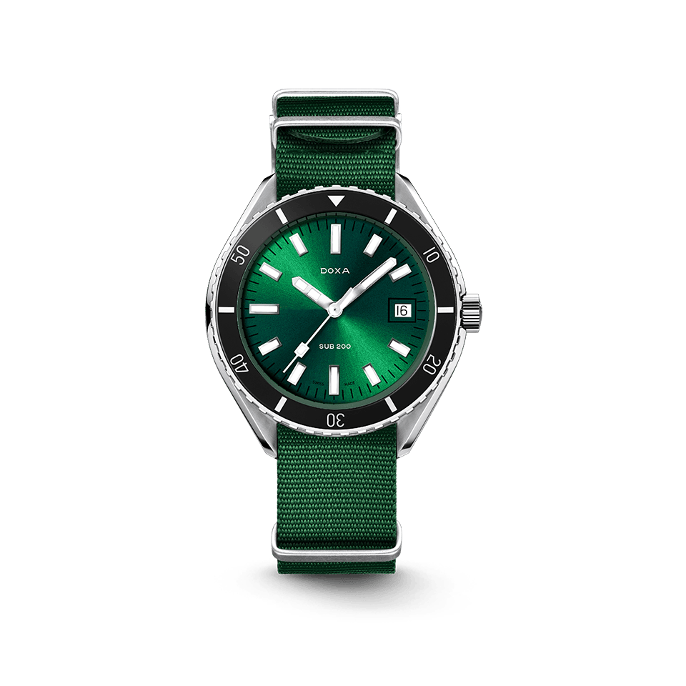 DOXA SUB 200 Sea Emerald Stainless Steel NATO Strap 799.10.131.26-N