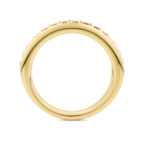 Baguette Statement Ruby and 0.80 Carat Diamond Ring in 18ct Yellow Gold