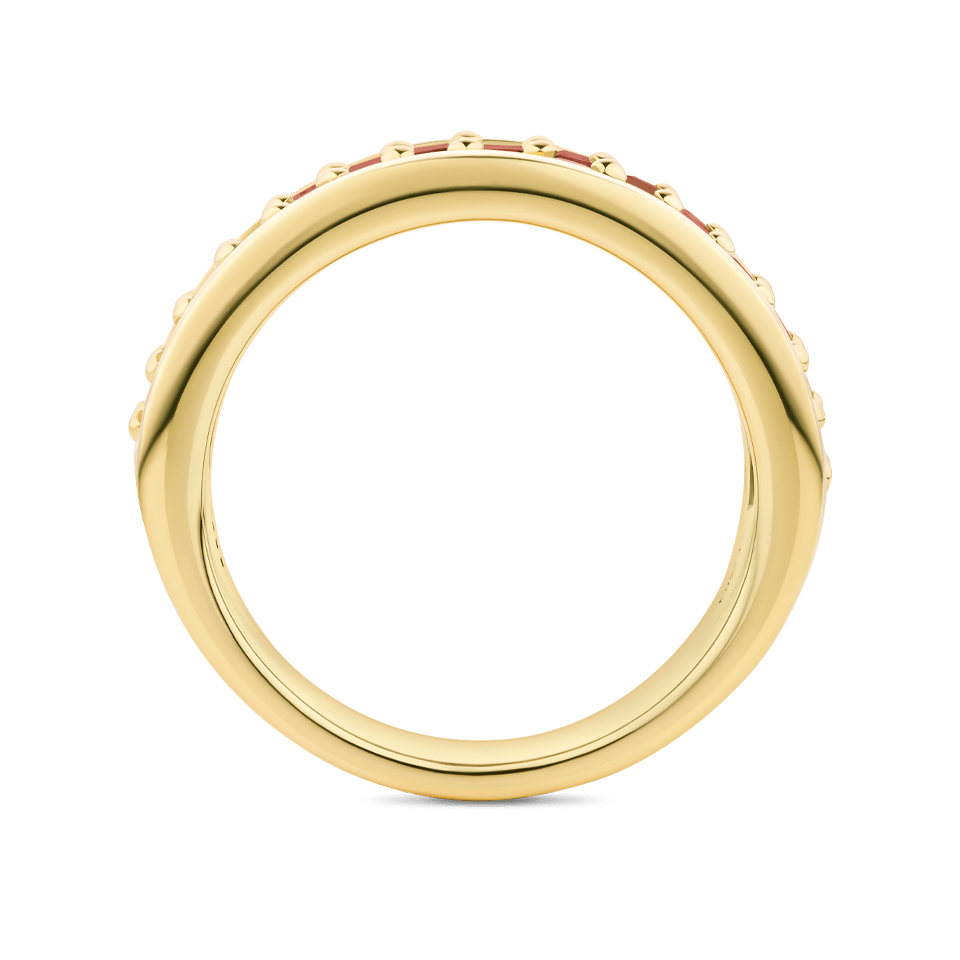 Hardy Brothers Jewellers | Baguette Statement Ruby and Diamond Ring in 18ct Yellow Gold